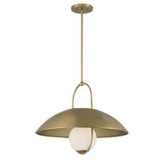 Lehigh One Light Pendant in Warm Brass