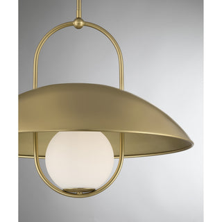 Lehigh One Light Pendant in Warm Brass
