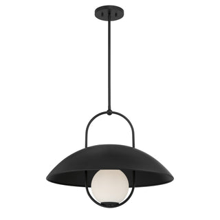 Lehigh One Light Pendant in Matte Black