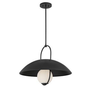 Lehigh One Light Pendant in Matte Black