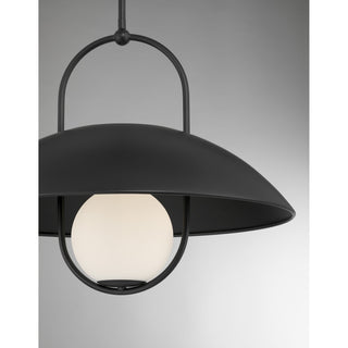 Lehigh One Light Pendant in Matte Black