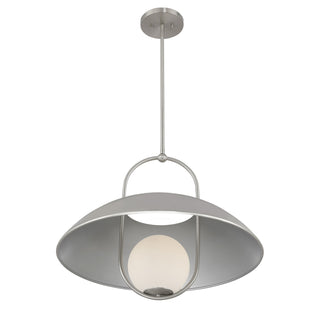 Lehigh One Light Pendant in Satin Nickel
