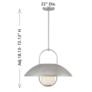 Lehigh One Light Pendant in Satin Nickel