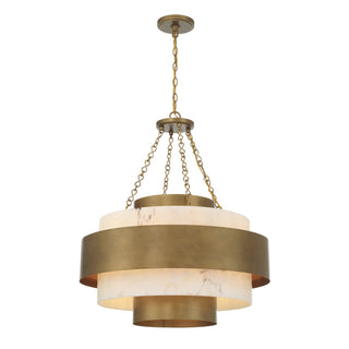 Davenport Six Light Pendant in Antique Patina