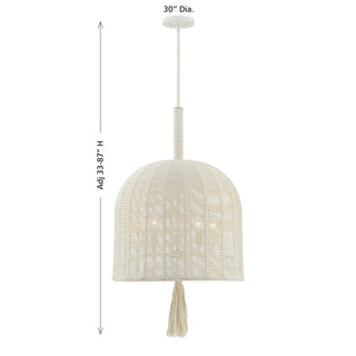 Lunara Five Light Pendant in Cotton