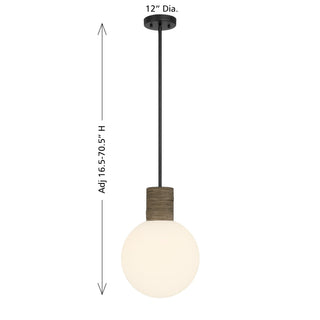 Jarrell One Light Pendant in Matte Black