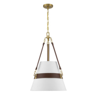 Corinth Three Light Pendant in Warm Brass