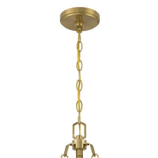 Corinth Three Light Pendant in Warm Brass