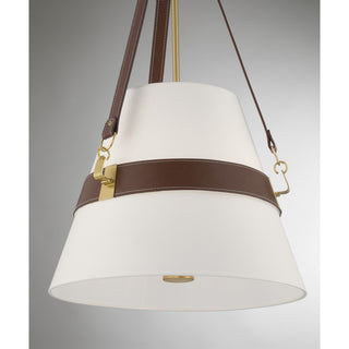 Corinth Three Light Pendant in Warm Brass
