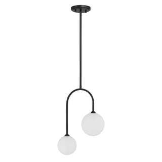Chester Two Light Pendant in Matte Black
