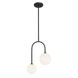 Chester Two Light Pendant in Matte Black