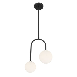 Chester Two Light Pendant in Matte Black
