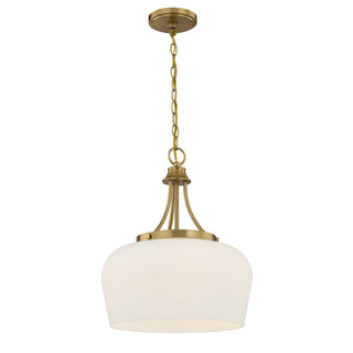 Octave Three Light Pendant in Warm Brass