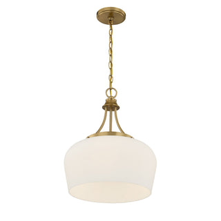 Octave Three Light Pendant in Warm Brass