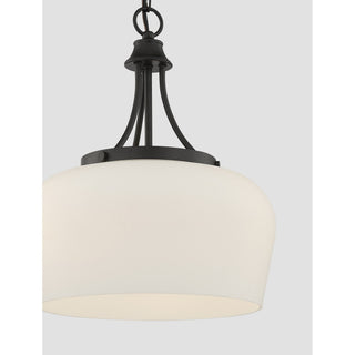 Octave Three Light Pendant in Matte Black