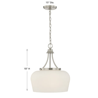 Octave Three Light Pendant in Satin Nickel