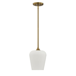 Octave One Light Pendant in Warm Brass