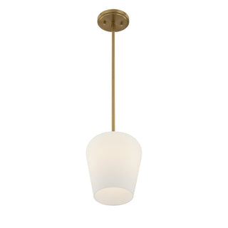 Octave One Light Pendant in Warm Brass