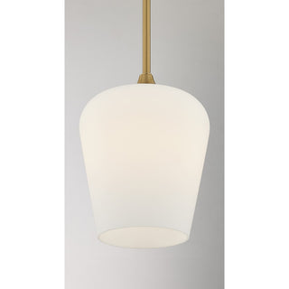 Octave One Light Pendant in Warm Brass