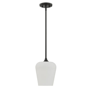 Octave One Light Pendant in Matte Black