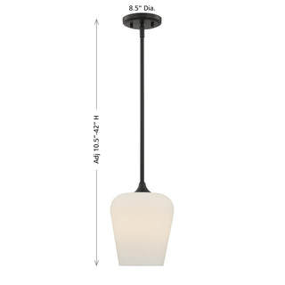 Octave One Light Pendant in Matte Black