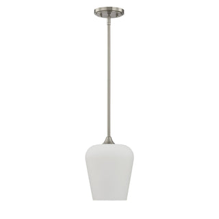 Octave One Light Pendant in Satin Nickel