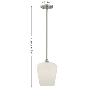Octave One Light Pendant in Satin Nickel