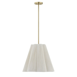 Rosa Four Light Pendant in Noble Brass