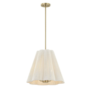 Rosa Four Light Pendant in Noble Brass