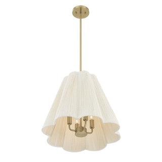 Rosa Four Light Pendant in Noble Brass