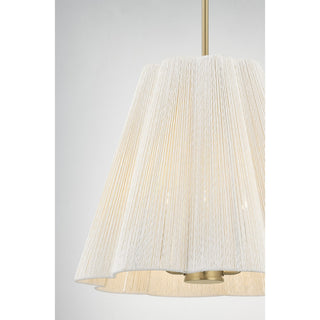 Rosa Four Light Pendant in Noble Brass