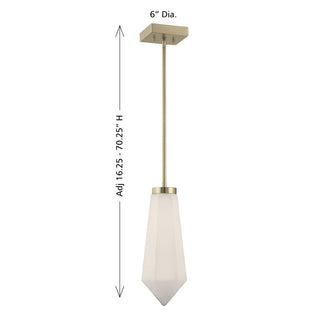 Leland LED Pendant in Noble Brass