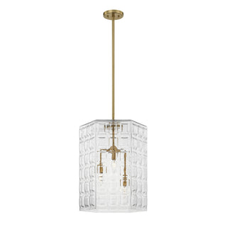 Reddick Three Light Pendant in Warm Brass