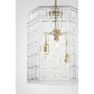 Reddick Three Light Pendant in Warm Brass
