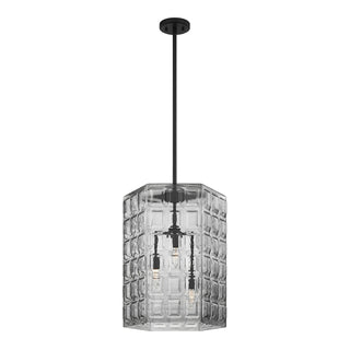 Reddick Three Light Pendant in Matte Black