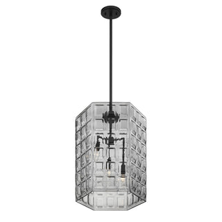 Reddick Three Light Pendant in Matte Black