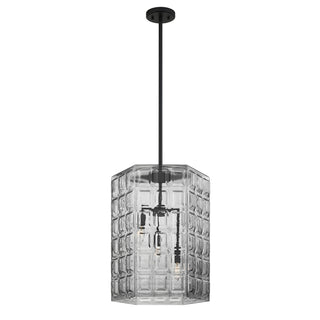 Reddick Three Light Pendant in Matte Black