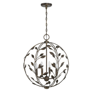 Laska Four Light Pendant in Enchanted Bronze