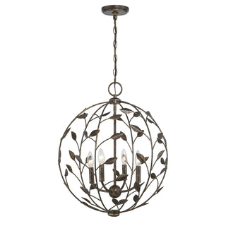 Laska Four Light Pendant in Enchanted Bronze