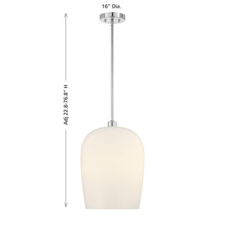 Livingston One Light Pendant in Chrome