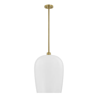 Livingston One Light Pendant in Warm Brass