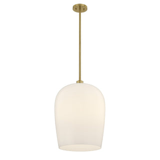 Livingston One Light Pendant in Warm Brass