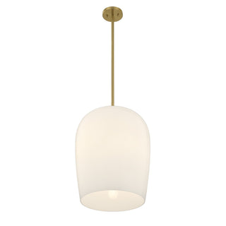 Livingston One Light Pendant in Warm Brass