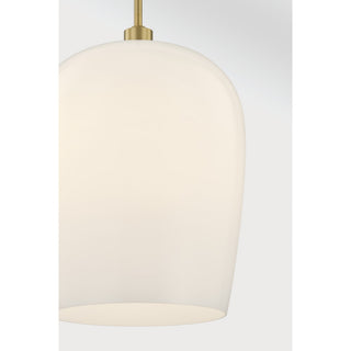 Livingston One Light Pendant in Warm Brass