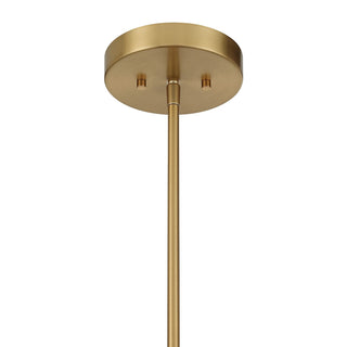 Gaia Six Light Pendant in Warm Brass