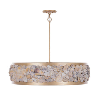 Leanne Six Light Pendant in Chandon