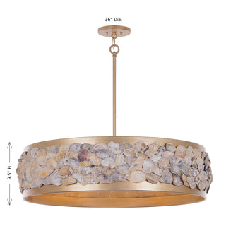 Leanne Six Light Pendant in Chandon
