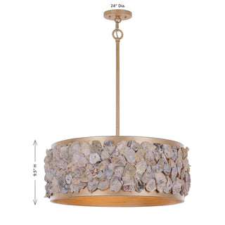 Leanne Four Light Pendant in Chandon