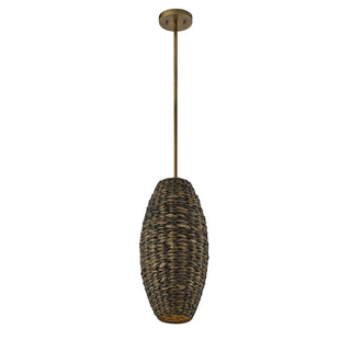 Tierra Brisa One Light Pendant in Riviera Brass