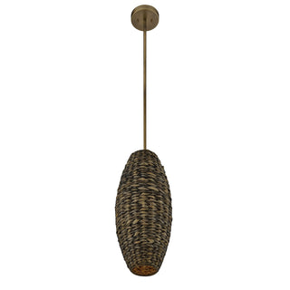 Tierra Brisa One Light Pendant in Riviera Brass